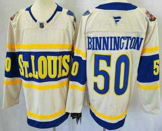 Men%27s St Louis Blues #50 Jordan Binnington Cream 2025 Winter Classic Authentic Jersey->toronto maple leafs->NHL Jersey
